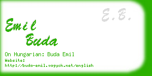 emil buda business card